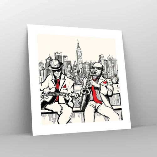 Poster - Improvisatie van New York - 40x40 cm