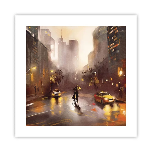 Poster - In de lichten van New York - 40x40 cm