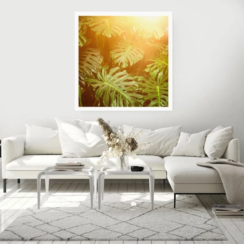 Poster - In het groen treden... - 60x60 cm