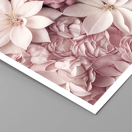 Poster - In roze bloemblaadjes - 40x50 cm