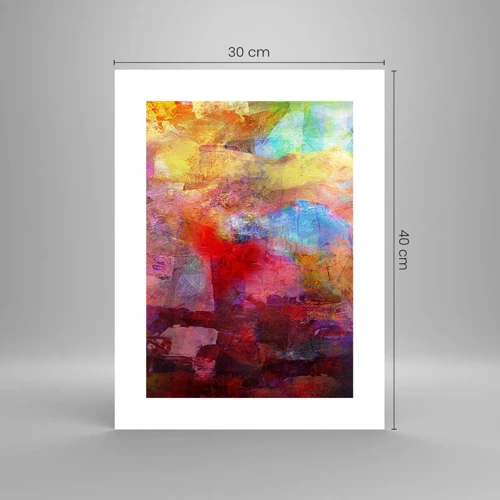 Poster - Kijk in de regenboog - 30x40 cm