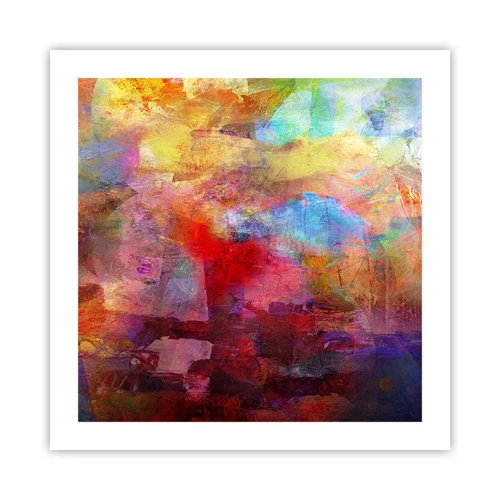 Poster - Kijk in de regenboog - 50x50 cm