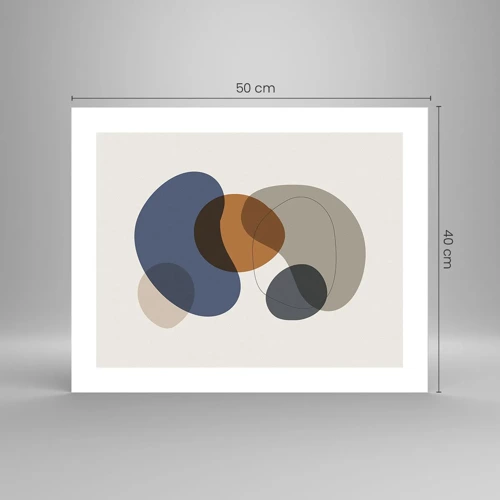 Poster - Kleur druppels - 50x40 cm