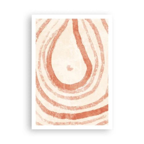 Poster - Koraalcirkels – compositie - 70x100 cm