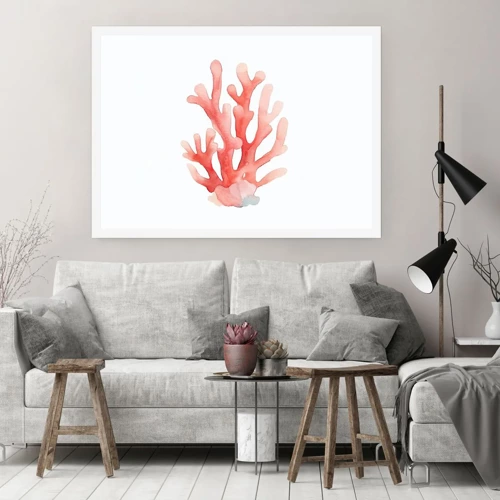 Poster - Koraalkleurig koraal - 100x70 cm
