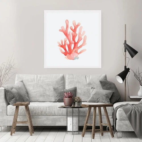 Poster - Koraalkleurig koraal - 30x30 cm