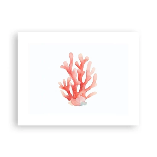 Poster - Koraalkleurig koraal - 40x30 cm