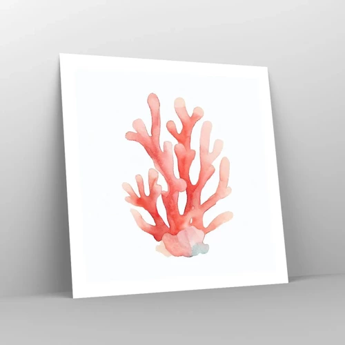 Poster - Koraalkleurig koraal - 60x60 cm