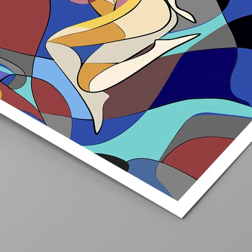 Poster - Kubistisch naakt - 30x30 cm
