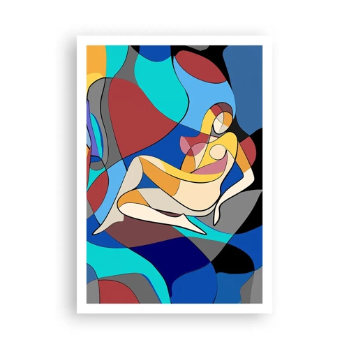 Poster - Kubistisch naakt - 70x100 cm