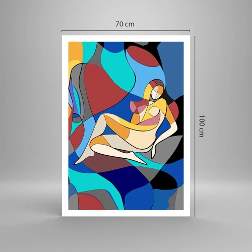 Poster - Kubistisch naakt - 70x100 cm