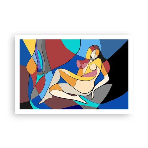 Poster - Kubistisch naakt - 91x61 cm