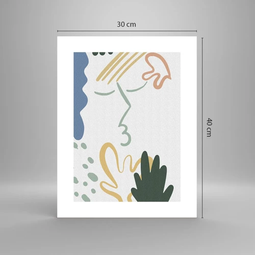 Poster - Kus van bloemen - 30x40 cm