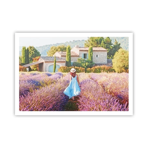 Poster - Lavendel meisje - 100x70 cm