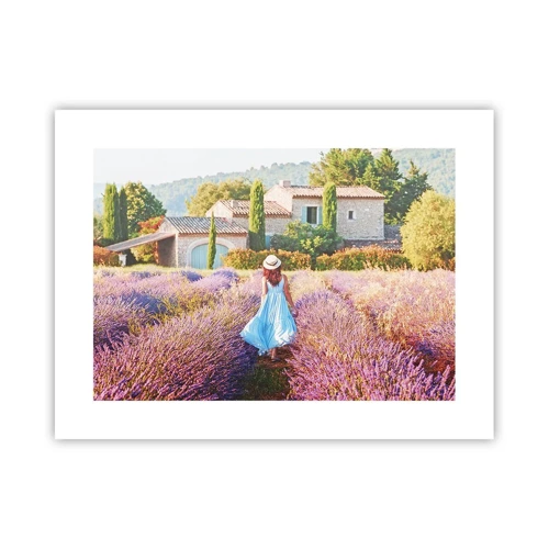 Poster - Lavendel meisje - 40x30 cm