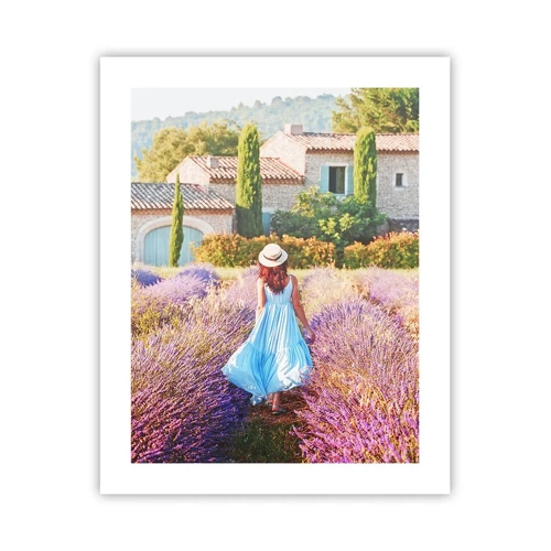 Poster - Lavendel meisje - 40x50 cm