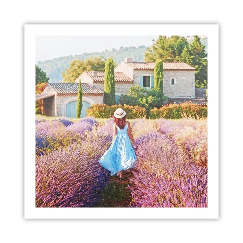 Poster - Lavendel meisje - 60x60 cm