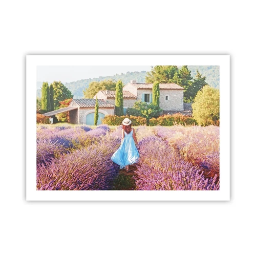 Poster - Lavendel meisje - 70x50 cm