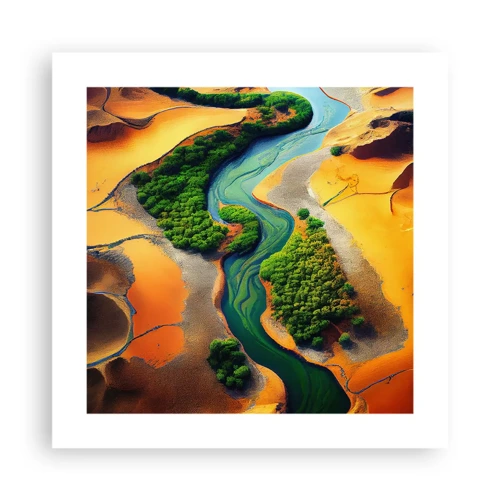 Poster - Levengevende rivier - 40x40 cm