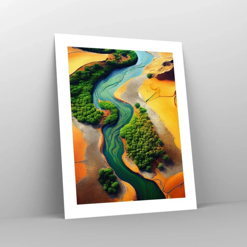 Poster - Levengevende rivier - 40x50 cm