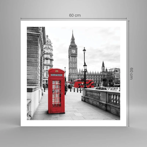 Poster - Londen, zonder twijfel - 60x60 cm