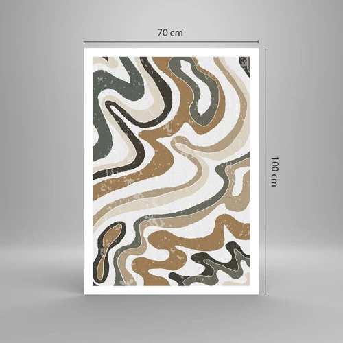 Poster - Meanders van aardekleuren - 70x100 cm