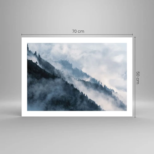 Poster - Mystiek van de bergen - 70x50 cm