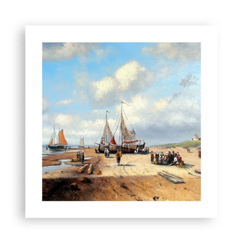 Poster - Na een geslaagde vangst - 40x40 cm