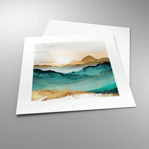 Poster - Op de rand van abstractie – landschap - 30x30 cm