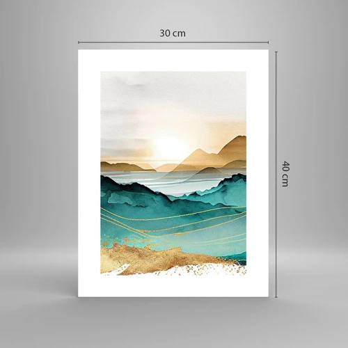Poster - Op de rand van abstractie – landschap - 30x40 cm
