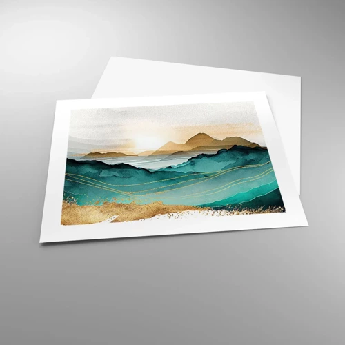 Poster - Op de rand van abstractie – landschap - 50x40 cm