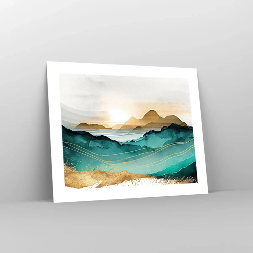 Poster - Op de rand van abstractie – landschap - 50x40 cm