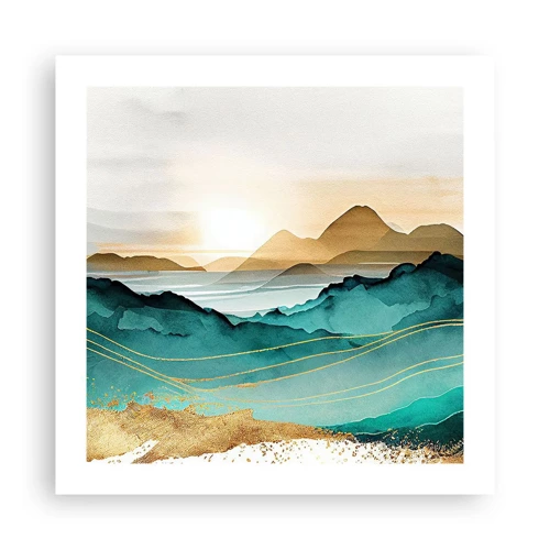 Poster - Op de rand van abstractie – landschap - 50x50 cm