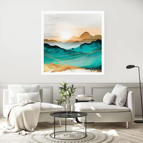 Poster - Op de rand van abstractie – landschap - 50x50 cm