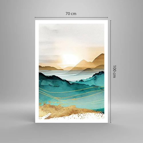 Poster - Op de rand van abstractie – landschap - 70x100 cm