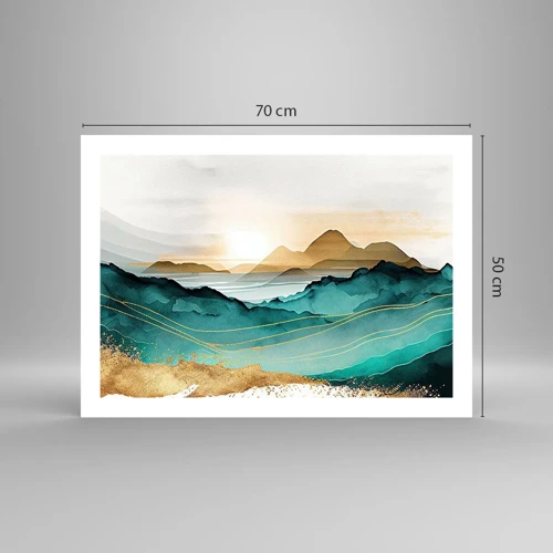 Poster - Op de rand van abstractie – landschap - 70x50 cm