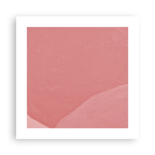 Poster - Organische compositie in roze - 40x40 cm