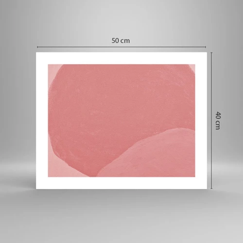 Poster - Organische compositie in roze - 50x40 cm