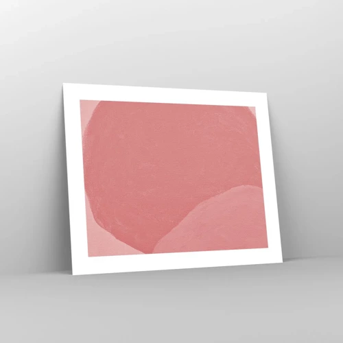 Poster - Organische compositie in roze - 50x40 cm