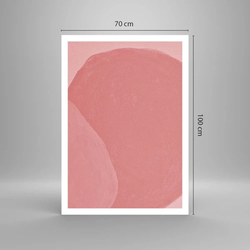 Poster - Organische compositie in roze - 70x100 cm