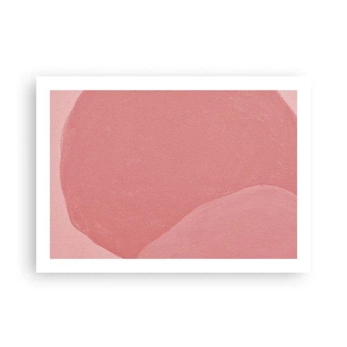 Poster - Organische compositie in roze - 70x50 cm