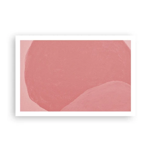 Poster - Organische compositie in roze - 91x61 cm