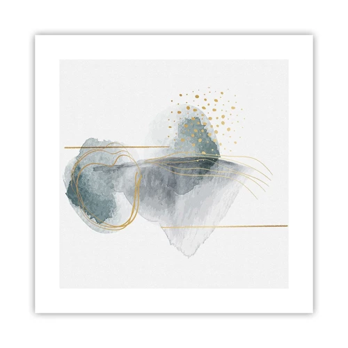 Poster - Over de relatie tussen grijs en goud - 40x40 cm