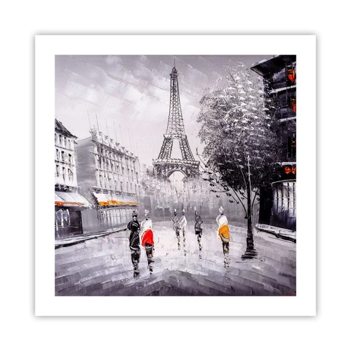 Poster - Parijs wandeling - 50x50 cm