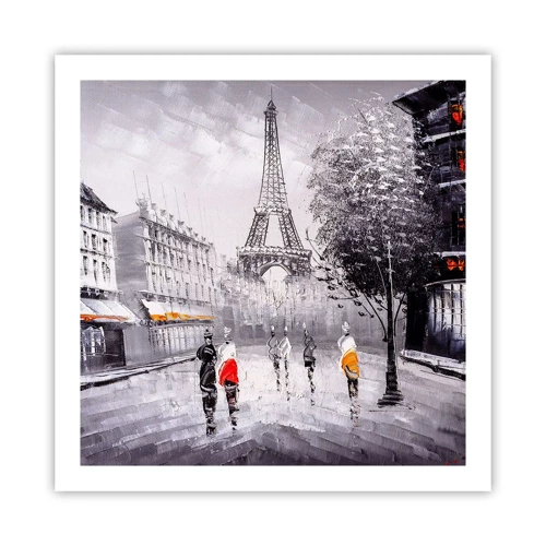 Poster - Parijs wandeling - 60x60 cm