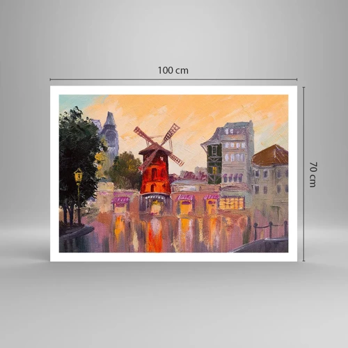 Poster - Parijse iconen – Moulin Rouge - 100x70 cm