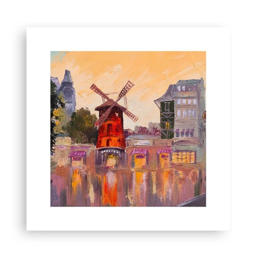 Poster - Parijse iconen – Moulin Rouge - 30x30 cm