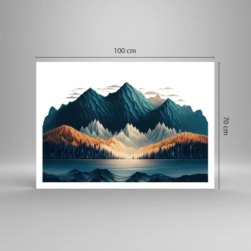 Poster - Perfect berglandschap - 100x70 cm