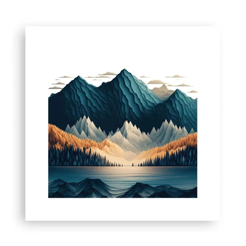 Poster - Perfect berglandschap - 30x30 cm
