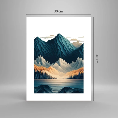Poster - Perfect berglandschap - 30x40 cm